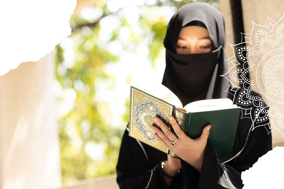 Teacher and student studying Quran